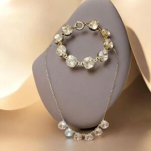 Vtg. Necklace And Bracelet Set by Catherine Popesco France